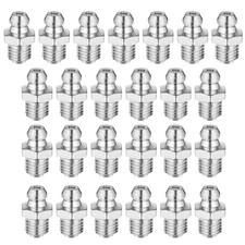 25 Pcs Straight Grease Fittings, M8 x 1Mm Thread Hydraulic Metric Grease Fitt...