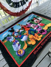 Disney Mickey Mouse Clubhouse Fleece Blanket Cover Soft Bedding Gift Cozy 78x54