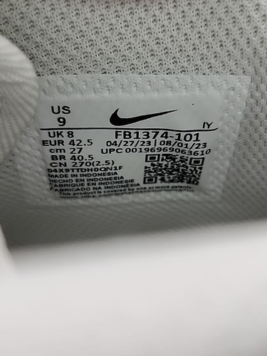 NEW Nike FB1374-101 Air Force 1 Mid Evo Mens White&Black Basketball Shoes Size 9 - Picture 10 of 13