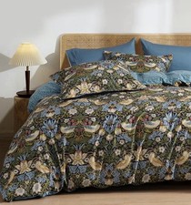 King Boho Duvet Cover Set Morris Floral Art Reversible 3-Piece Bedding Zipper