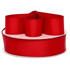 Red Grosgrain Holiday Christmas Ribbon 1.5 Inch x 50 Yard Roll Gift Wrapping