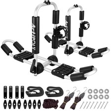 Kayak Roof Rack 2 Kayaks 4-in-1 J Bar Paddle Holder SUV Car Truck ARTIPOLY Canoe