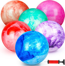 6PCS Inflatable Playground Balls, 8.7 Inches Kickball Dodge Ball with Pump, for