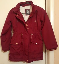 Member's Mark Youth Girl's Maroon Parka Jacket Size 7/8