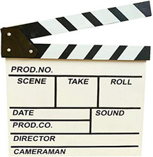 Professional Vintage TV Movie Film Clap Board Slate Cut Prop Director Clapper...
