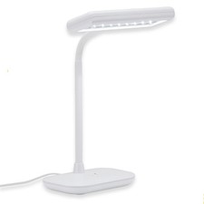 LED Schreibtischlampe Tischleuchte Flexibel Lampe Kabelschalter 44cm 6500K Weiß