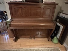 Steingraeber S hne Upright Piano Walnut Finish 85 Keys 2 Pedals Wood Brown