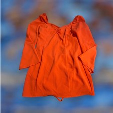 ASOS Collusion Neon Orange Off The Shoulder Sweetheart Tie Back Mini Dress 8