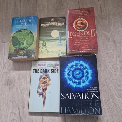 Sci Fi Fantasy Vintage Mixed Author Bundle 5 Paperback books #N21X314