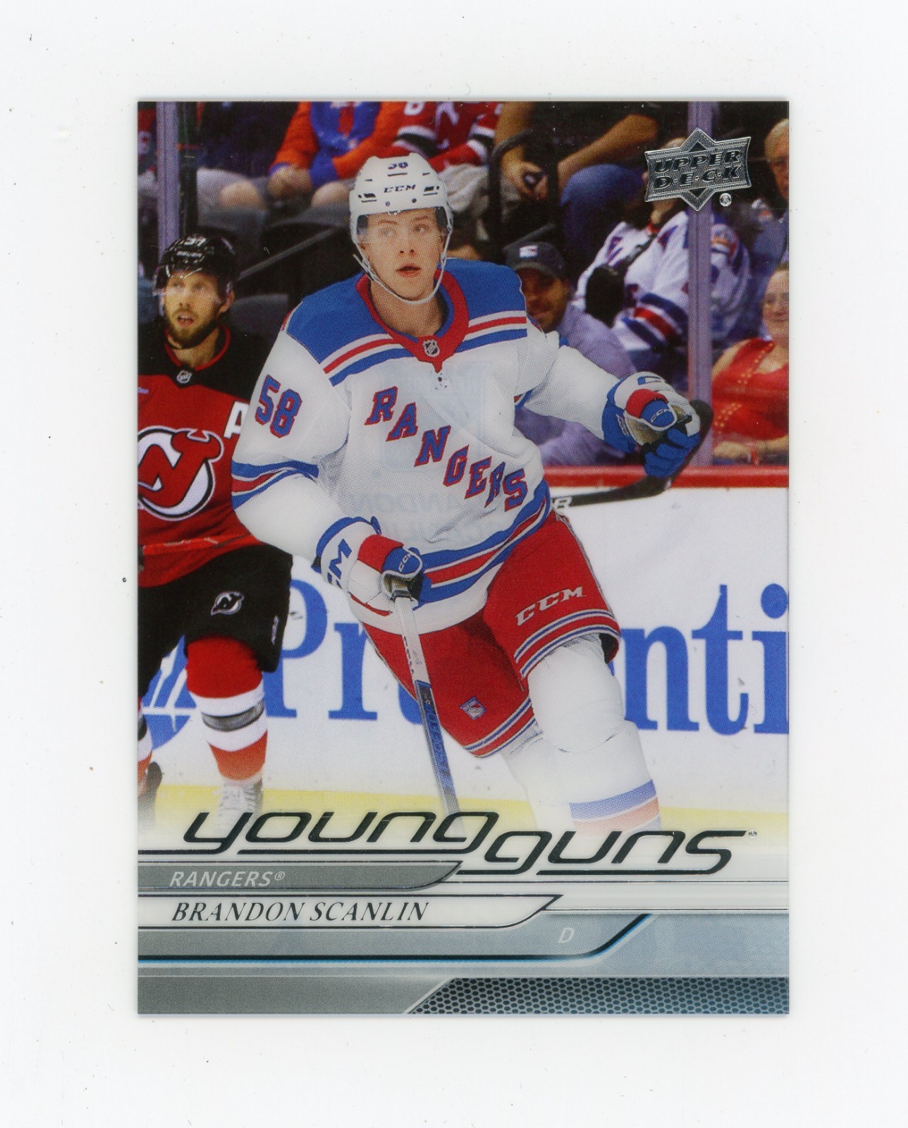 BRANDON SCANLIN 2024-25 Upper Deck Young Guns Clear Cut Rc #454 New York Rangers
