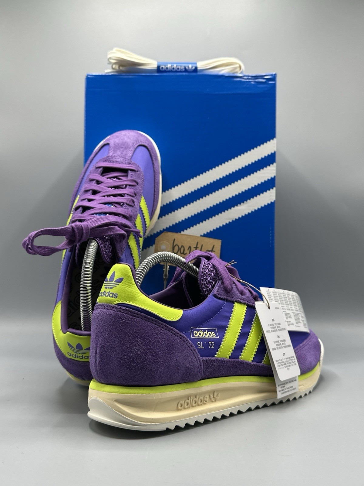 SAOLA ✅ Scarpe Adidas Originals SL 72 RS Autentiche Viola Attive Slime Solare Taglia UK 9