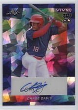 2023 Leaf Vivid Auto Navy Blue Crystals 4/7 Chase Davis #BA-CD1 Auto 1k9t