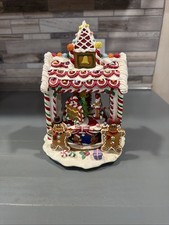 Holiday Time Gingerbread House Carousel Music Box