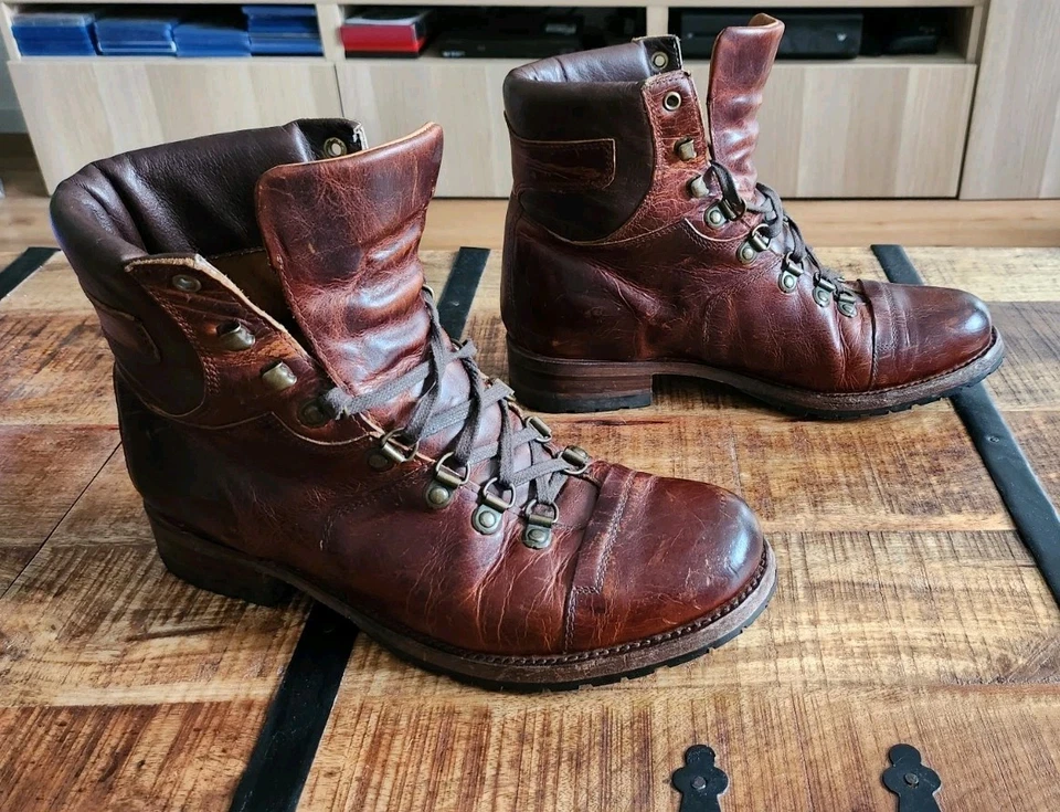 Sendra Herren Boots Stiefel Stiefelette Leder GR. 43 Braun - Bild 1 von 4