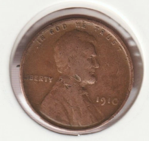 116 Year Old Collectible 1910 US Lincoln Wheat Penny Collectors Collection Coin