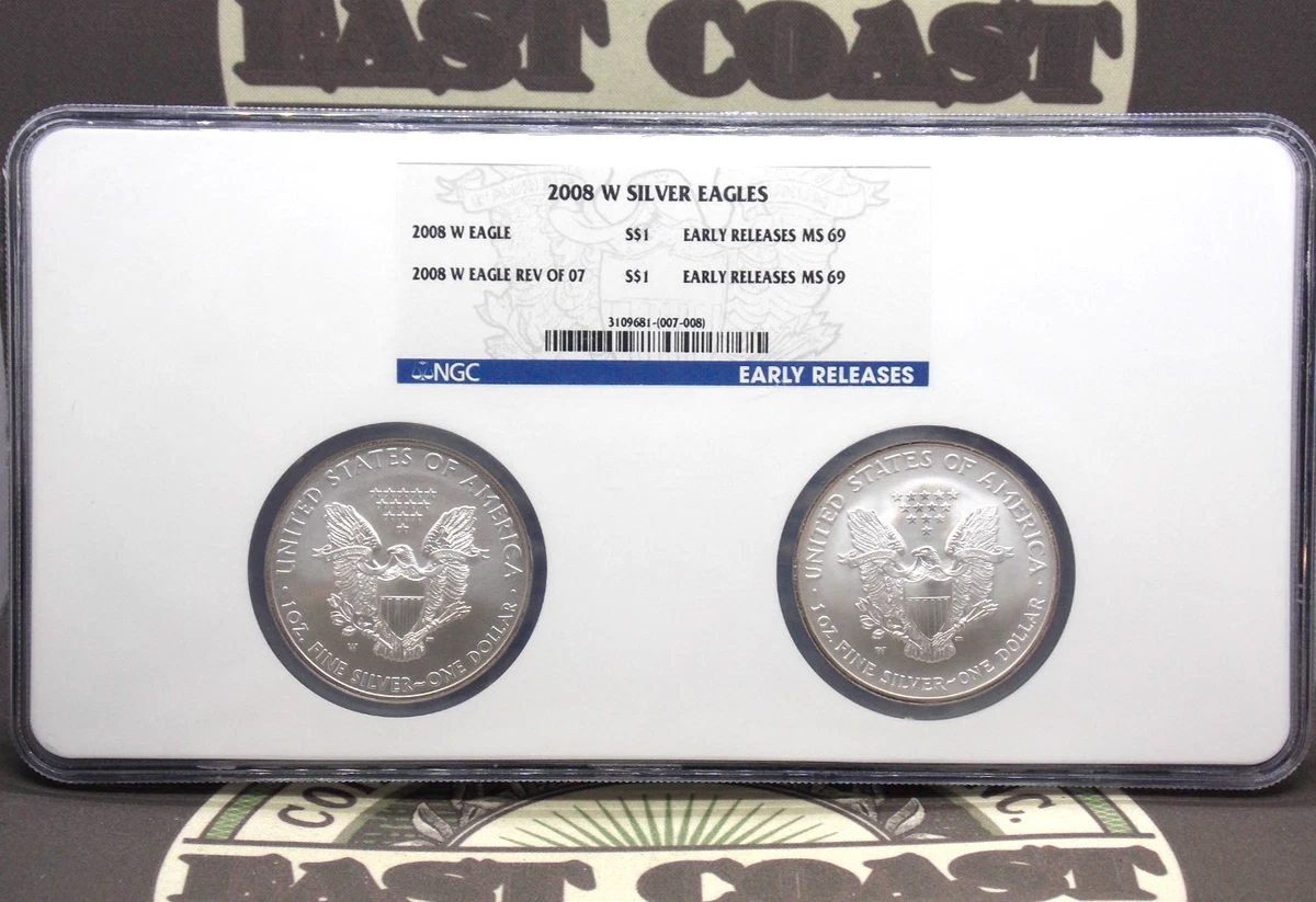 American Eagle MS 69 Graded 2008 Silver Bullion Coins for sale | eBay