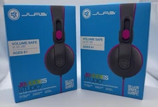 (Lot Of 2) JBuddies Studio 2 Wired Kids Headphones - 2 Pc - Gray/Pink