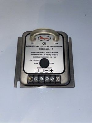 Dwyer 607-8 Differential Pressure Transmitter, Range: 0-25''w.c., 13-36VDC NNB