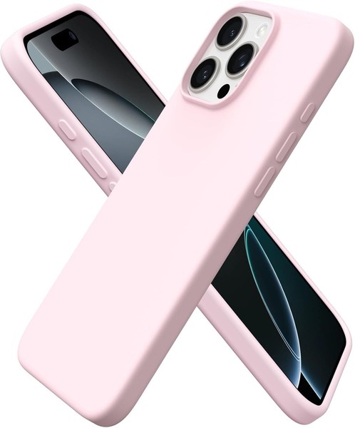 HandyhüLle Silikon Rosa FüR Iphone 16 Pro Max 6,9 Zoll SchutzhüLle Case-image