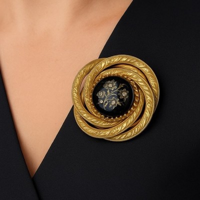 Antique Vintage Diamond Victorian Love Knot Brooch Estate Fine