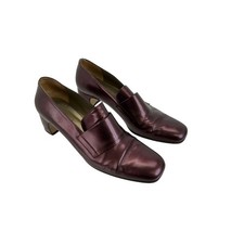 Vintage Metallic Oxblood YSL Burgundy Leather...
