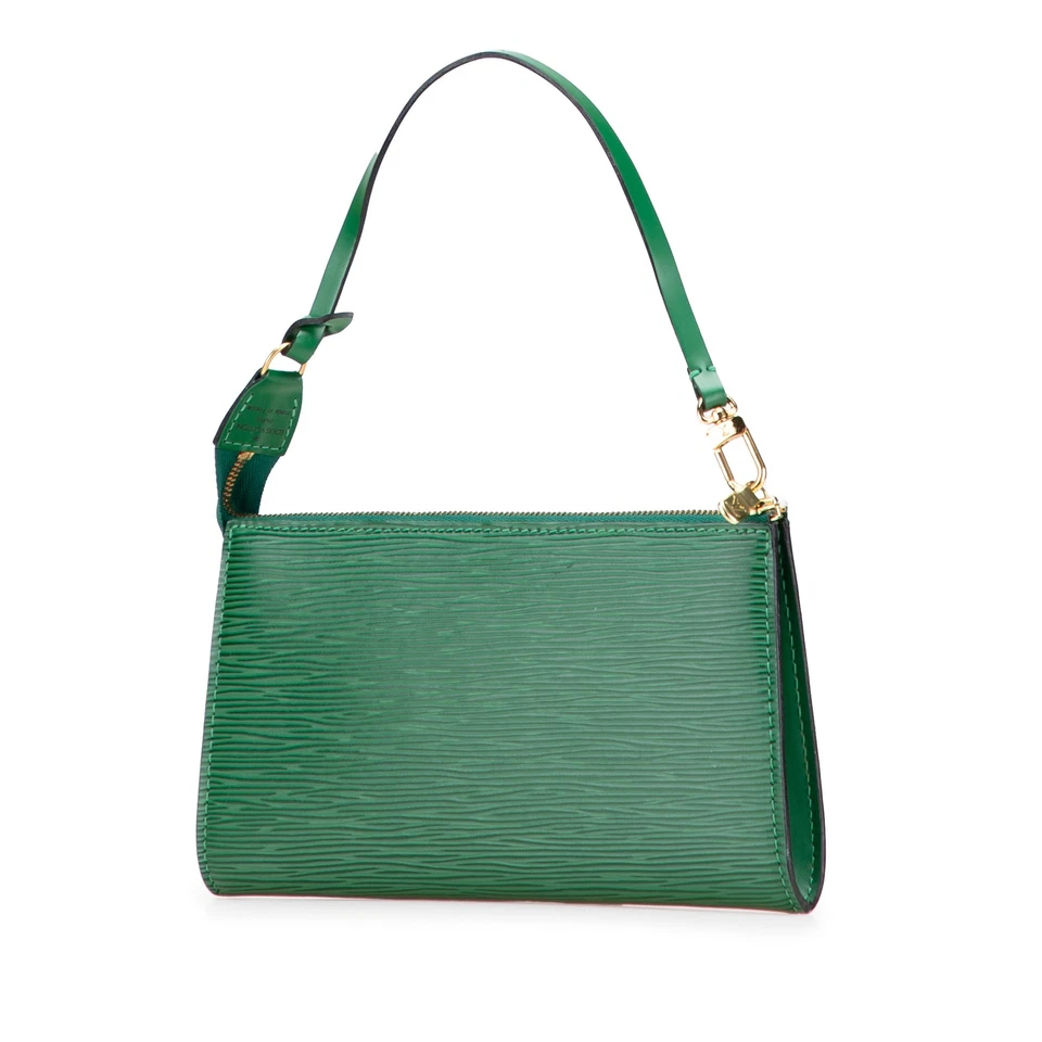 Bolso de Hombro Louis Vuitton Epi Pochette Accesorios Cuero Verde Autenticado Foto 2 de 4