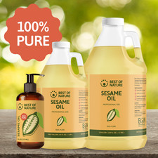 Sesame Oil - 100 Pure - Massage Oil -Skin, Hair  Face - Carrier Oil -DIY -BULK