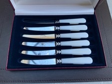 Vintage Sheffield Stainless Steel Small Butter Knives – Set of 6 Boxed England