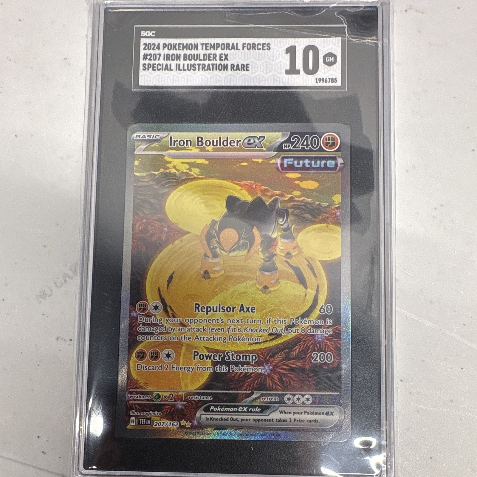 Pokemon Temporal Forces Iron Boulder ex 207/162 SIR Holo English 2024 SGC 10