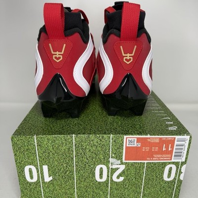 Nike Diamond Turf DT 2 II TD Football Cleats Fire Red White  display picture 1