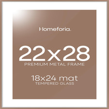 Homeforia 22X28 Poster Frame Mocha High End Metal 22 X 28 Large Picture Frames