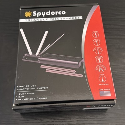 Spyderco Tri-Angle Sharpmaker Knife Sharpening Set Fine and Medium Grit  204 USA