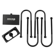 Universal Billet Aluminum Leaf Spring Lowering Block Kit with U-Bolts  3 Inch