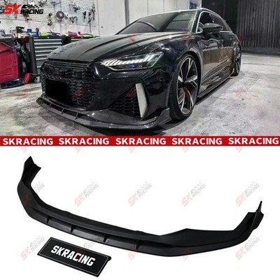 Forged/Carbon Fiber/Gloss Black FRP Front Bumper Lip For Audi RS6 RS7 C8 2021-26