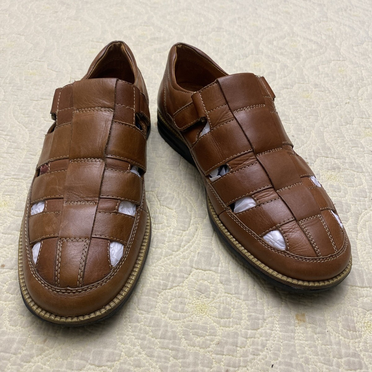 Sandro Moscoloni Vineyard Mens Brown Leather Fisherman 