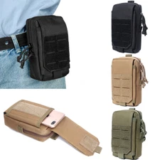 Tactical EDC Molle Pouch Nylon Tool Kit Waist Belt Bag Pack Mobile Phone Pocket
