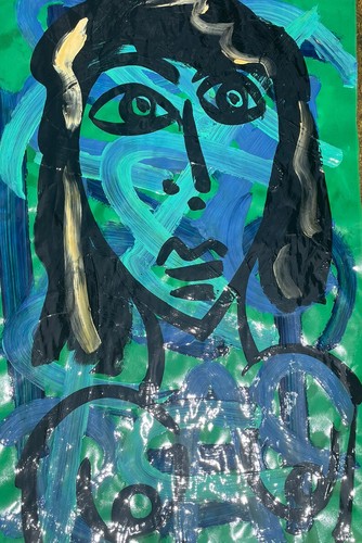 Large Robert Keil Painting on paper 35@23 inches Risque signed nude - Picture 4 of 7