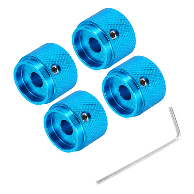4 Stück Gitarrenknöpfe Metall, Lautstärke Ton Knöpfe 1/4'' x 7/8'' x 0,6'', blau