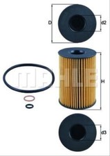 1x Original MAHLE OX 353/7D Ölfilter ROLLS-ROYCE CULLINAN (RR31) V12