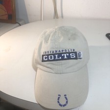 Indianapolis Colts Baseball Cap Cotton Blue Grey Horseshoe NFL Reebok one size