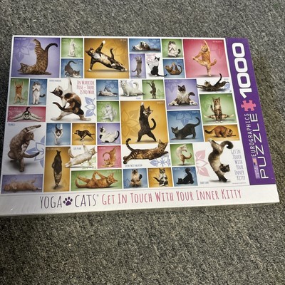 Eurographics 1000PC  Puzzle~Yoga Cats~Get In Touch W/Your Inner Kitty 2017 NIB