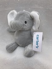 Carters Plush GRAY ELEPHANT Toy Security Lovey 68091 Grey Boy Girl New
