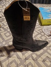 Roper Alisa Snip Toe Cowboy Womens Black Western Cowboy Boots 09-021-1556-0772