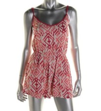 NWT ultra flirt Juniors's Aztec Print 100 Rayon Spaghetti Straps Romper Size S