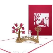 3D Hochzeitskarte Bridge of Love große Pop U...