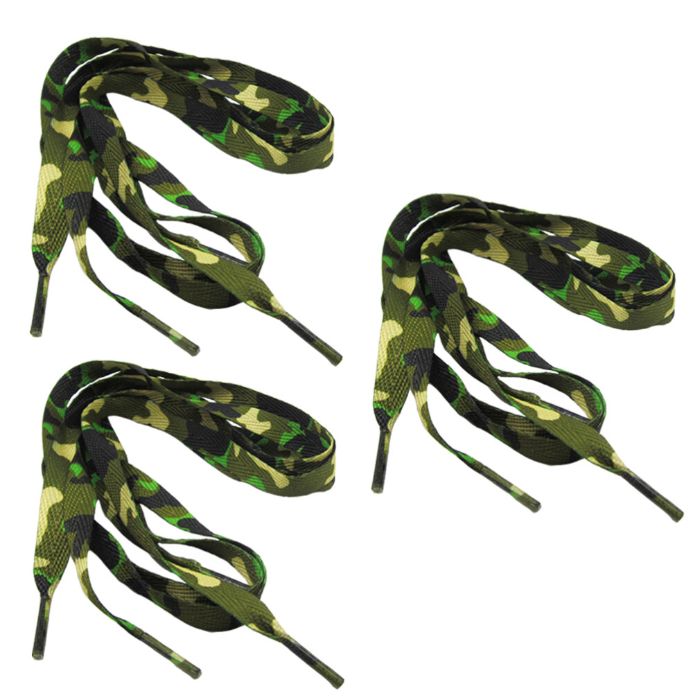 APL 3 paia lacci per scarpe chic in poliestere stringa per scarpe lacci mimetici