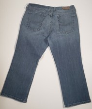 Lucky Brand Jeans Womens Size 12 31 Classic Rider Crop Blue Denim Made in USA