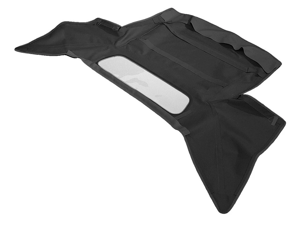 Fits: Ferrari Mondial 1984-1994 Soft & Window Top Made From Haartz Black Canvas - Image 3 of 4