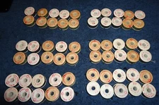 American Thread Co Bobbins Lot of 25 Vintage Star 12 Paper Wound Black Style G