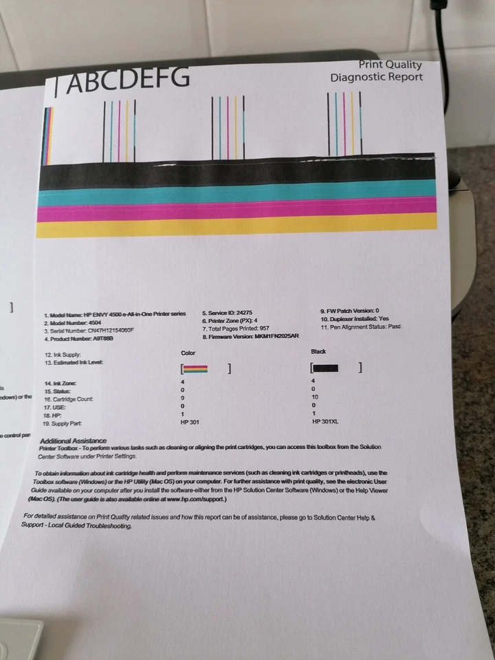 HP Envy 4504 kabelloser All-in-One-Tintenstrahldrucker (Drucken, Scannen, Kopieren, Foto) - Bild 3 von 4